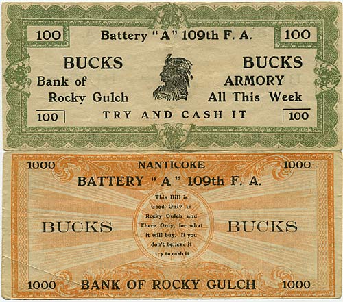 Bank of Rocky Gulch Bucks