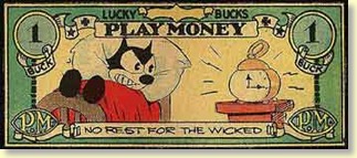 Lucky Buck with Felix the cat.